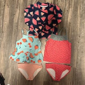 Carters Girls Size 4T swim Suit